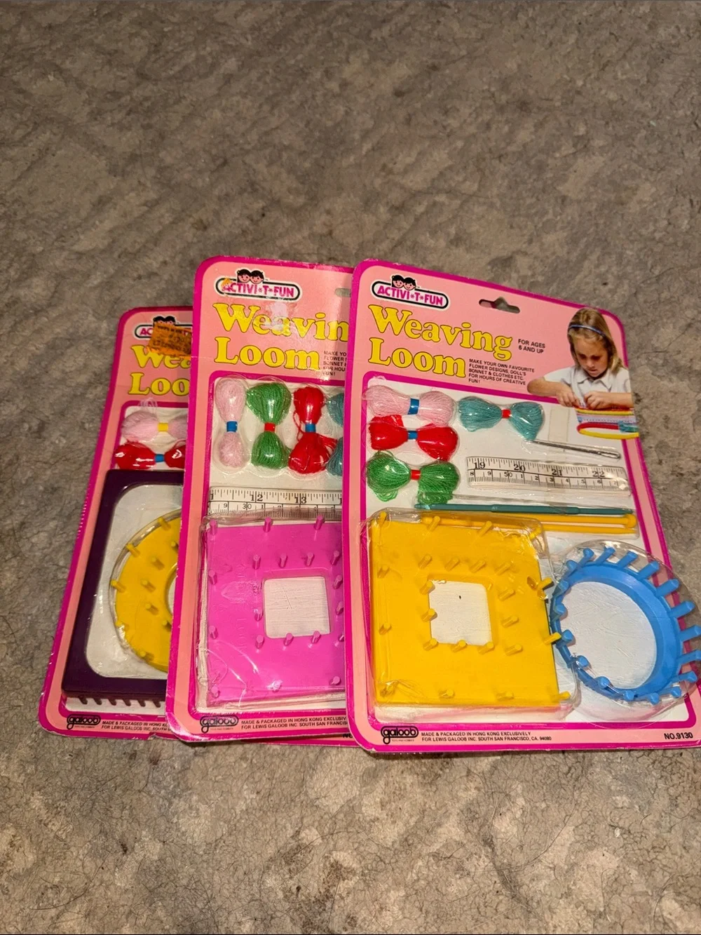 Vintage Activi-T-Fun Weaving Loom Craft Kits Set of 3 - Unopened NOS Retro -